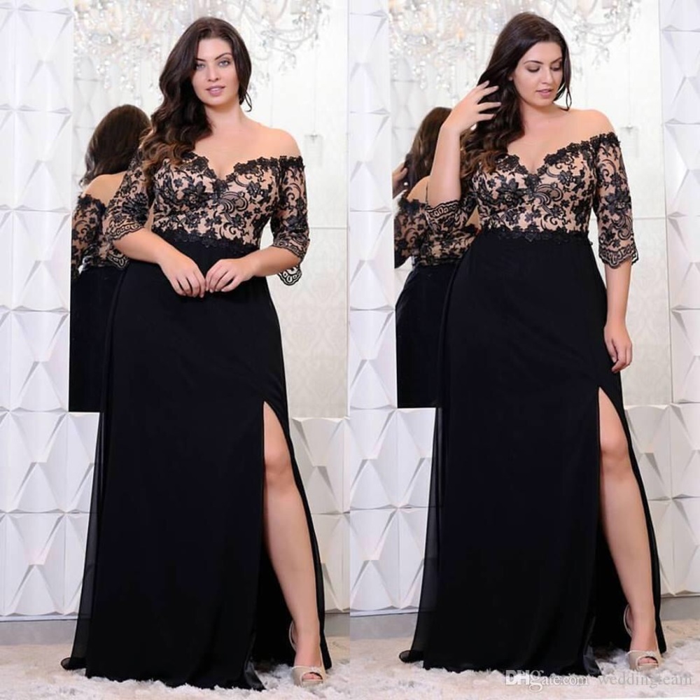 PlusSize Off the Shoulder Prom Dress